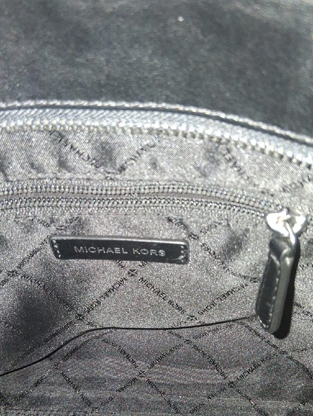 Michael Kors Black MK Logo Chain-Accent Tote 10x14x5 Approx. Measurements - Picture 9 of 13